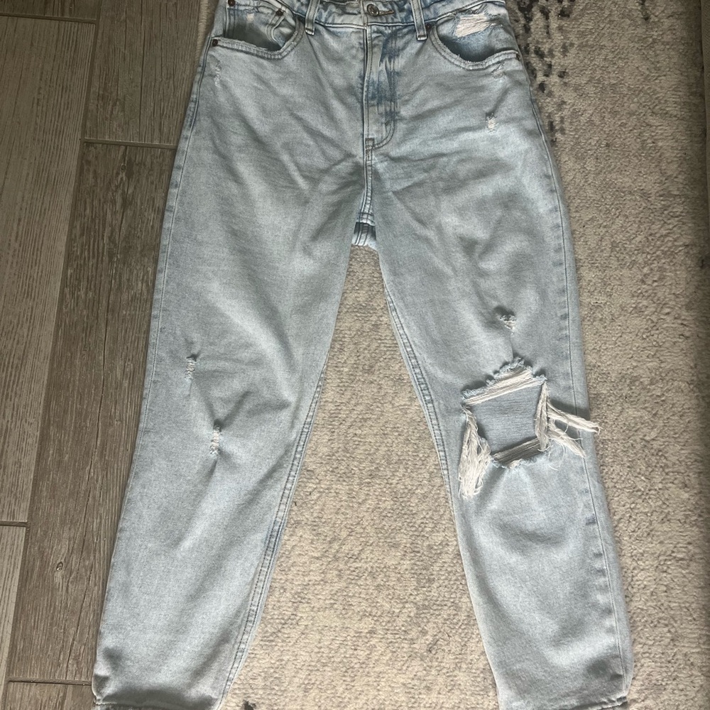 Abercrombie & Fitch Curve Love The Mom High Rise Jeans